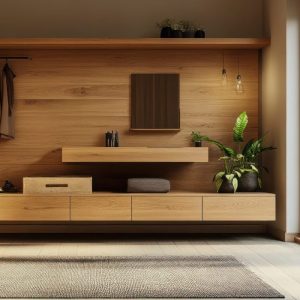 Modern Wooden Entryway Interior Design